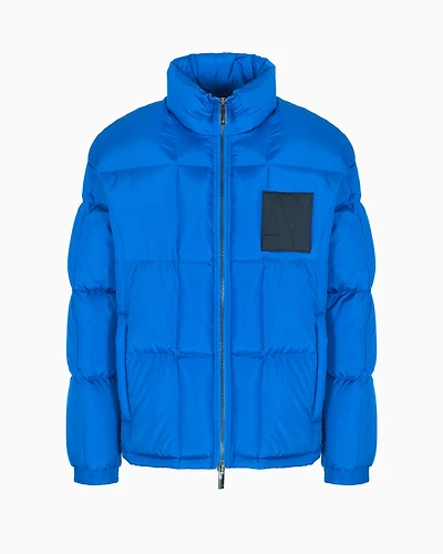 Full zip padded jacket with logo patch