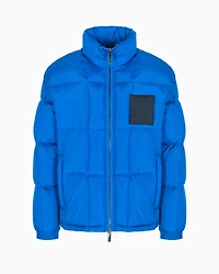Full zip padded jacket with logo patch