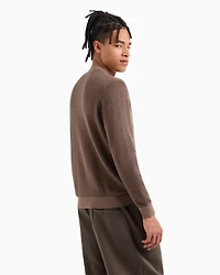 Geometric Jacquard Crewneck Sweater