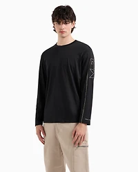 Pima Cotton Print Long Sleeve T-Shirt