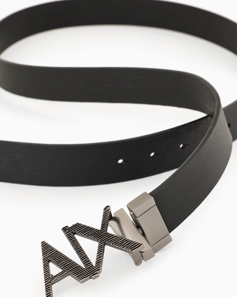 Belt with A|X logo buckle
