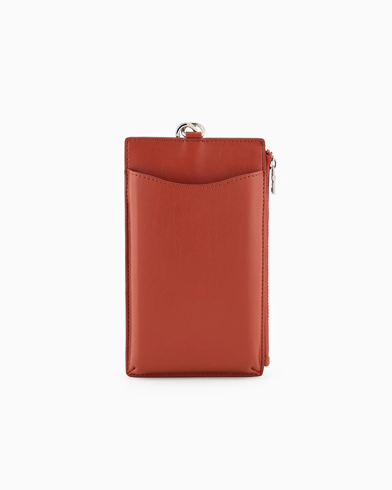 iPhone holder with shoulder strap and logo
