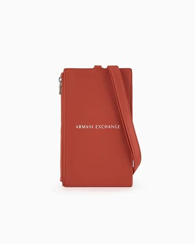 iPhone holder with shoulder strap and logo