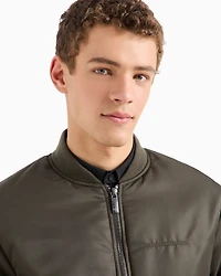 Padded bomber jacket with eagle print on the back