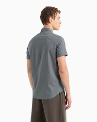 Slim fit shirt with short patterned sleeves