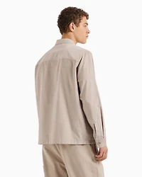 Loose fit cotton shirt with pocket