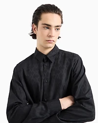 Regular fit monogram cotton shirt