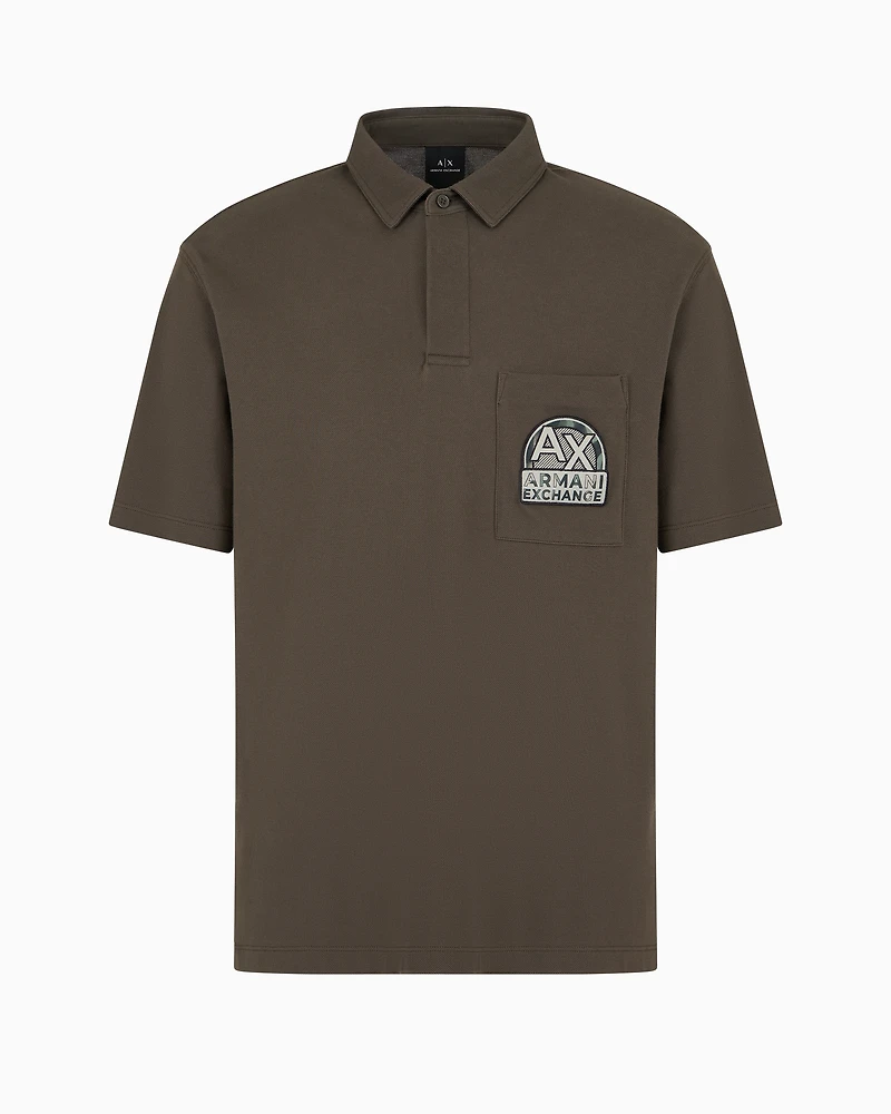 Organic Cotton Pique Polo with Logo Patch