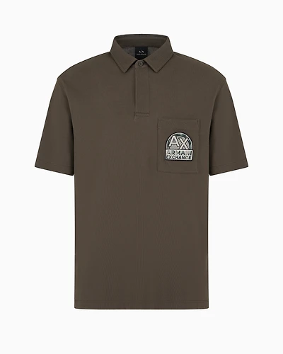 Organic Cotton Pique Polo with Logo Patch
