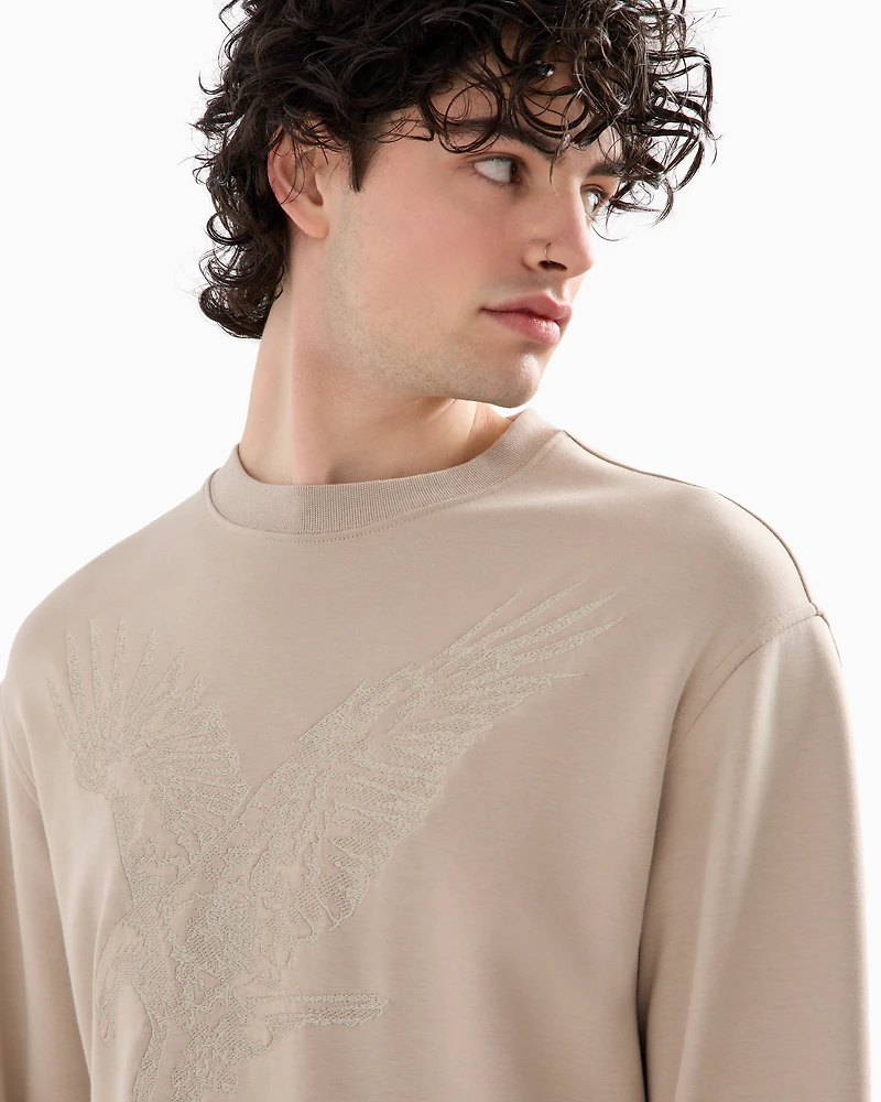 ASV Organic Cotton Embroidered Eagle Crewneck Sweatshirt