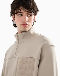 Cotton Pocket High Neck Sweatshirt
