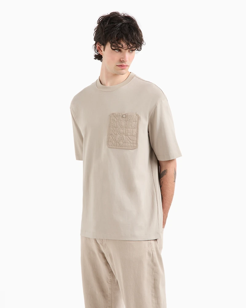 Relaxed fit T-shirt with contrast pocket ASV cotton