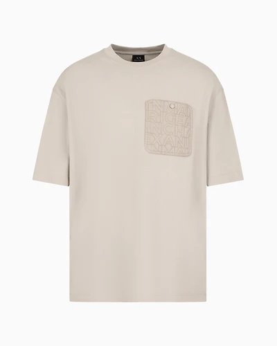 Relaxed fit T-shirt with contrast pocket ASV cotton