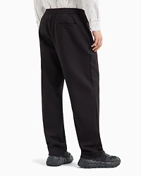 Stretch cotton trousers with ankle ties