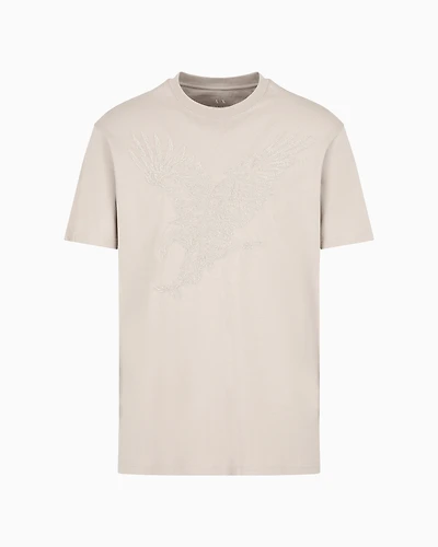 Regular fit T-shirt with eagle embroidery ASV jersey