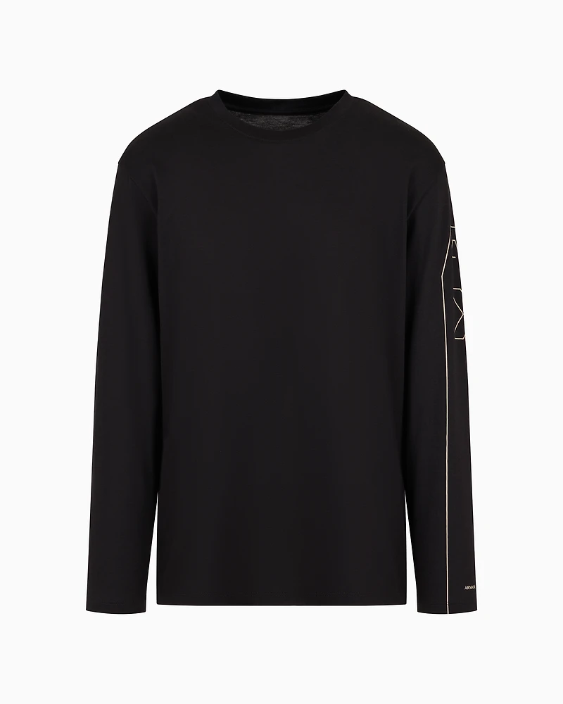 Pima Cotton Print Long Sleeve T-Shirt