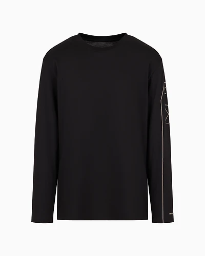 Pima Cotton Print Long Sleeve T-Shirt