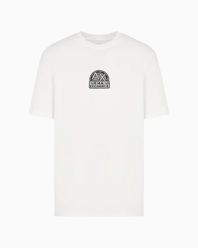 Armani Exchange - ASV Cotton Urban Military Logo Regular Fit T-Shirt, Man, White, Size: