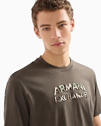 Regular fit T-shirt with camouflage logo ASV cotton