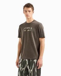 Regular fit T-shirt with camouflage logo ASV cotton