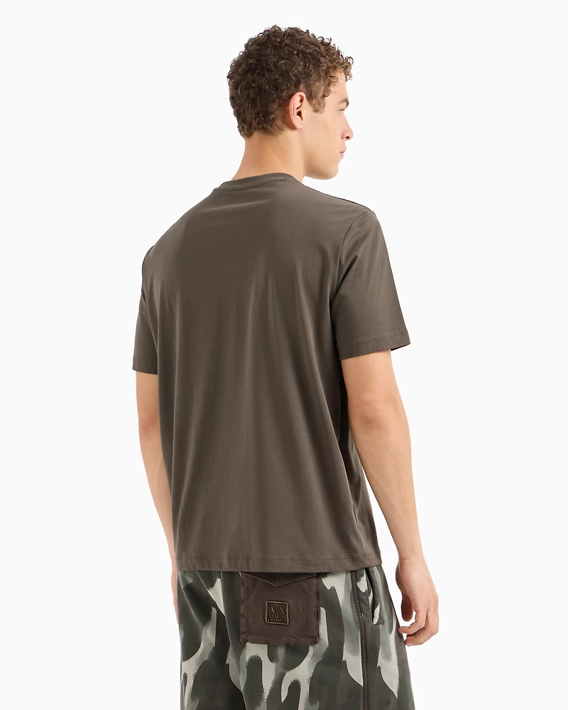 Regular fit T-shirt with camouflage logo ASV cotton