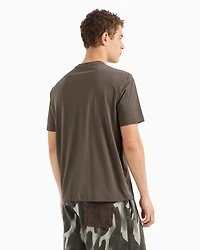 Regular fit T-shirt with camouflage logo ASV cotton