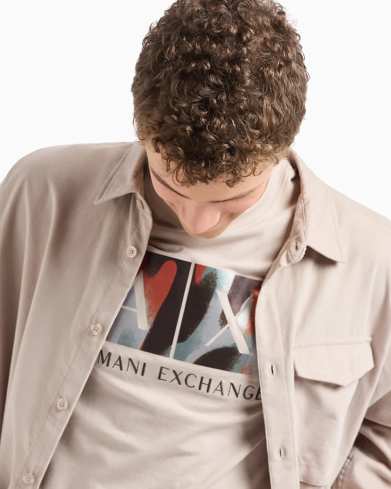 ASV Cotton Abstract Logo Print Regular Fit T-Shirt