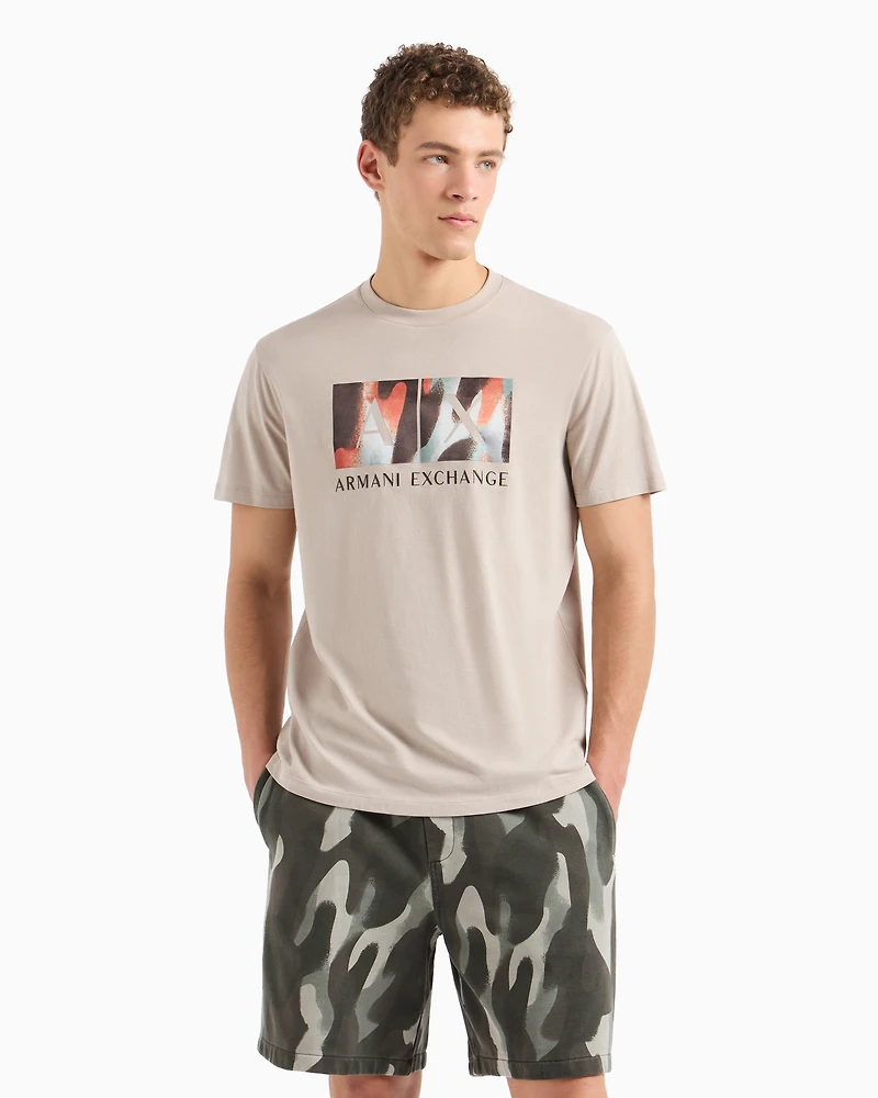 ASV Cotton Abstract Logo Print Regular Fit T-Shirt