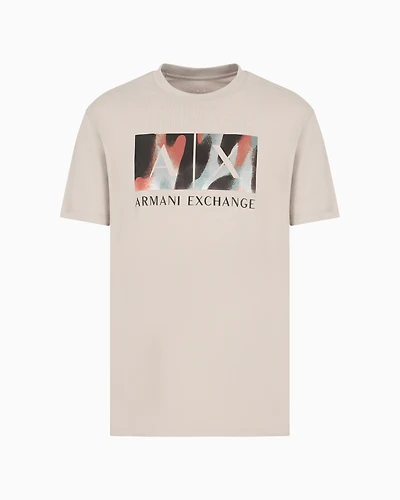 ASV Cotton Abstract Logo Print Regular Fit T-Shirt