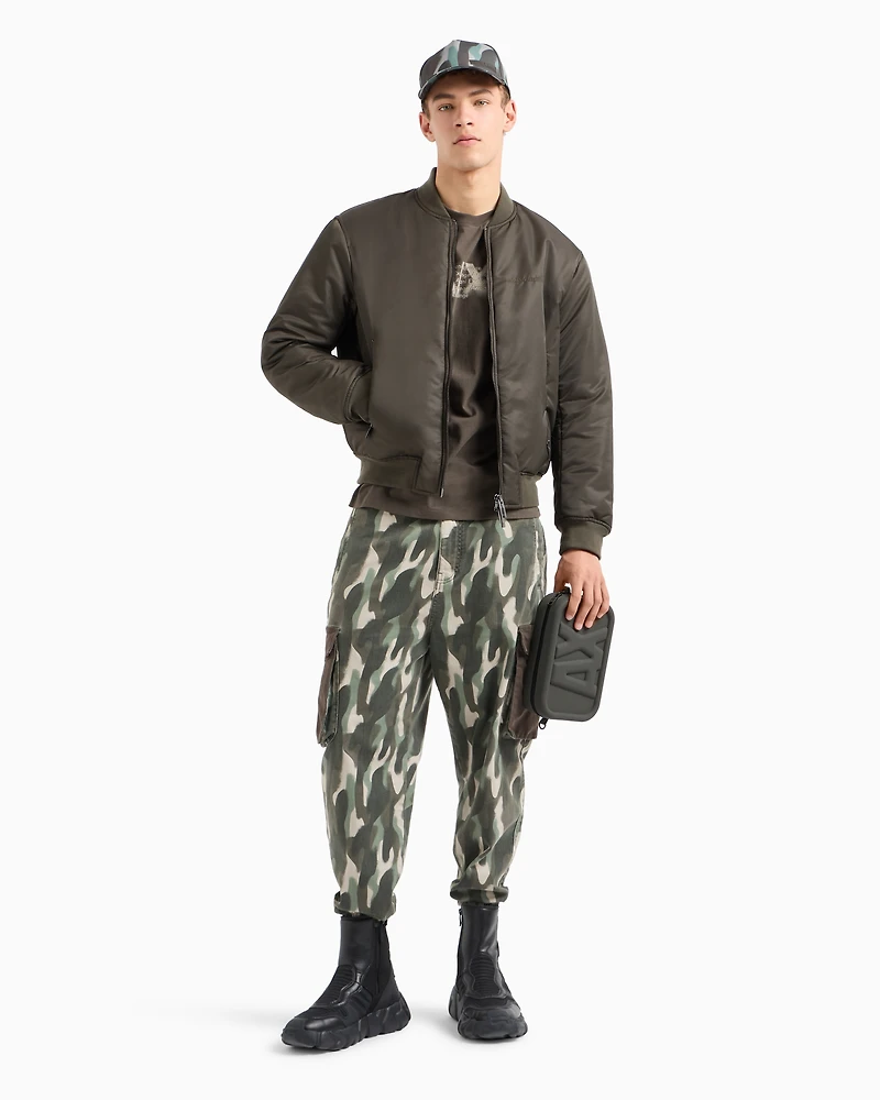 Regular fit T-shirt with urban military logo ASV cotton