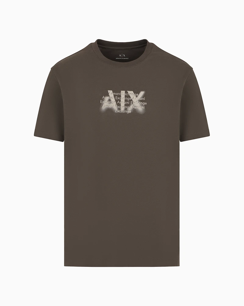 Regular fit T-shirt with urban military logo ASV cotton