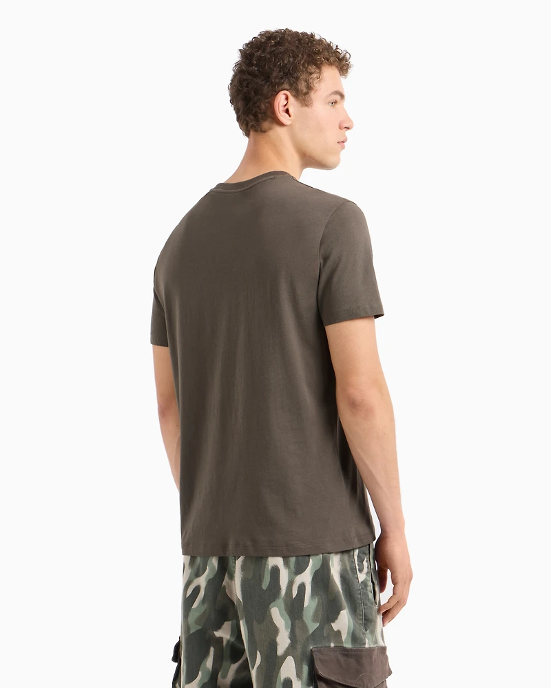 Regular fit T-shirt with urban military logo ASV cotton