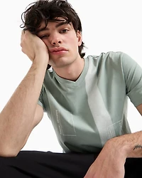 AX Logo V-Neck Short Sleeve T-Shirt
