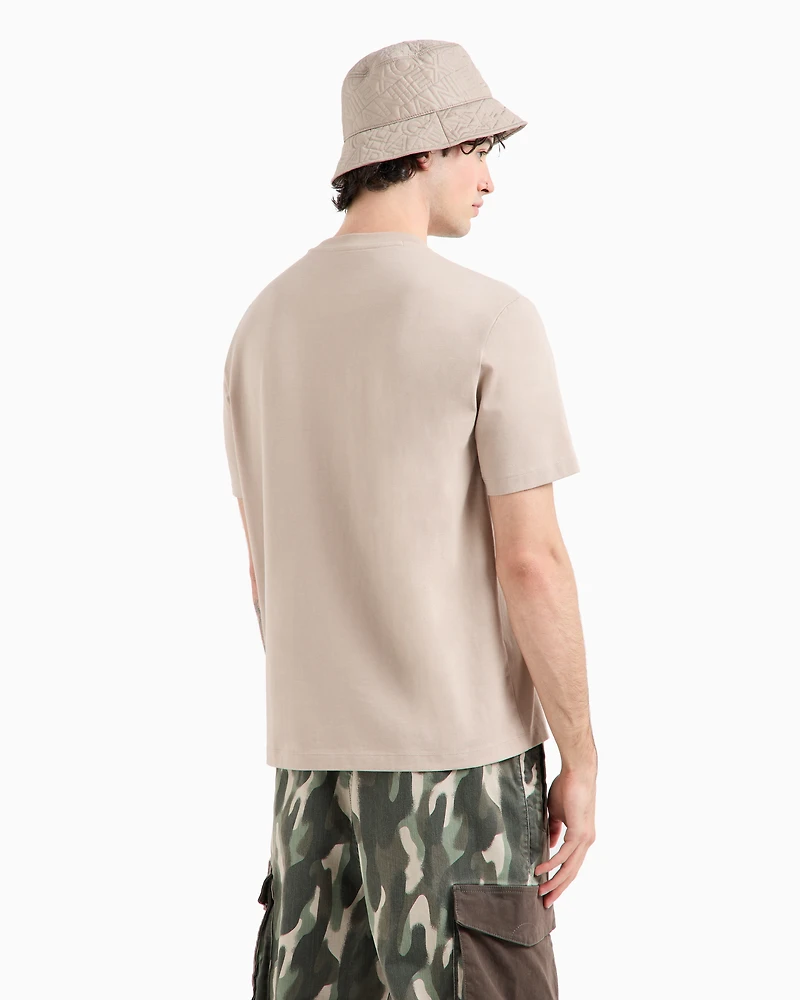 Regular fit T-shirt with brush stroke logo ASV cotton
