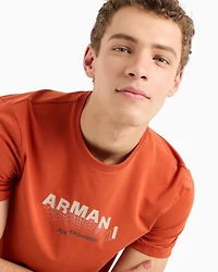 Slim fit T-shirt with 3D effect logo ASV stretch jersey