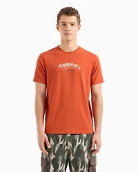 Slim fit T-shirt with 3D effect logo ASV stretch jersey