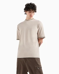 Relaxed fit T-shirt with contrast piping ASV cotton