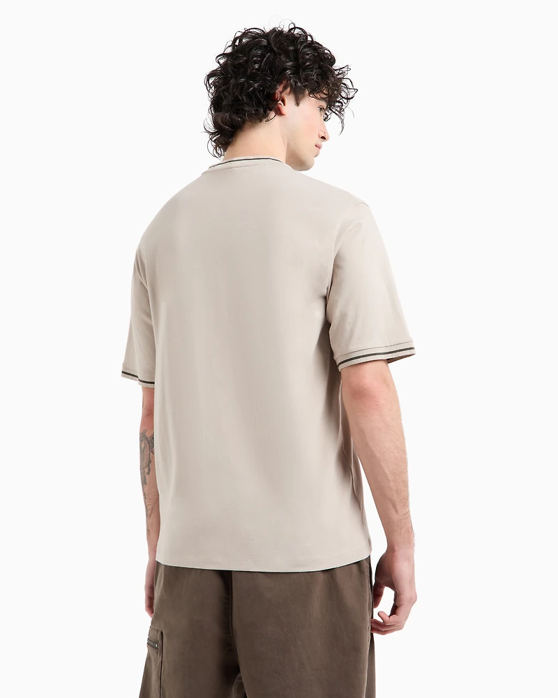 Relaxed fit T-shirt with contrast piping ASV cotton