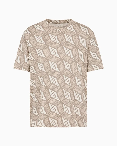 Regular fit t-shirt with 3D effect print ASV cotton