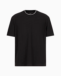 ASV Regular Fit T-Shirt with Contrast Crew Neck