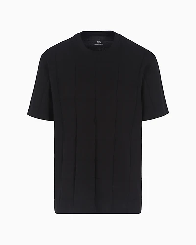Regular fit ASV ribbed cotton T-shirt