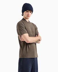 Regular fit T-shirt with maxi logo embroidery