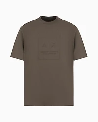 Regular fit T-shirt with maxi logo embroidery
