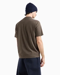 Regular fit T-shirt with maxi logo embroidery