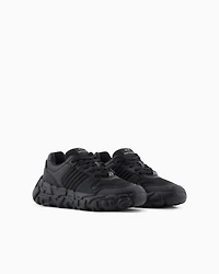 Fabric sneakers with maxi sole