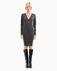 Lurex midi dress with backless