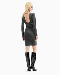 Lurex midi dress with backless