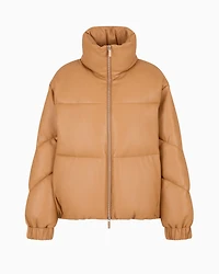 Padded jacket with glossy coated exterior ASV