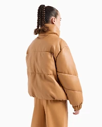 Padded jacket with glossy coated exterior ASV