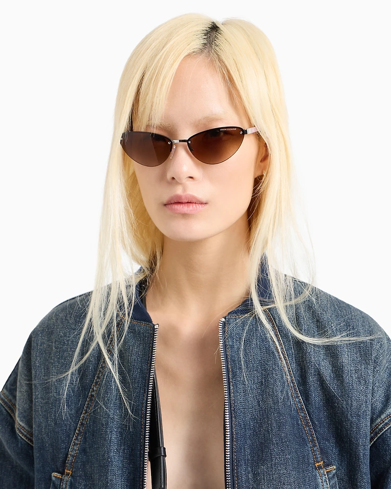 Rigid denim jacket with monogram logo on the back